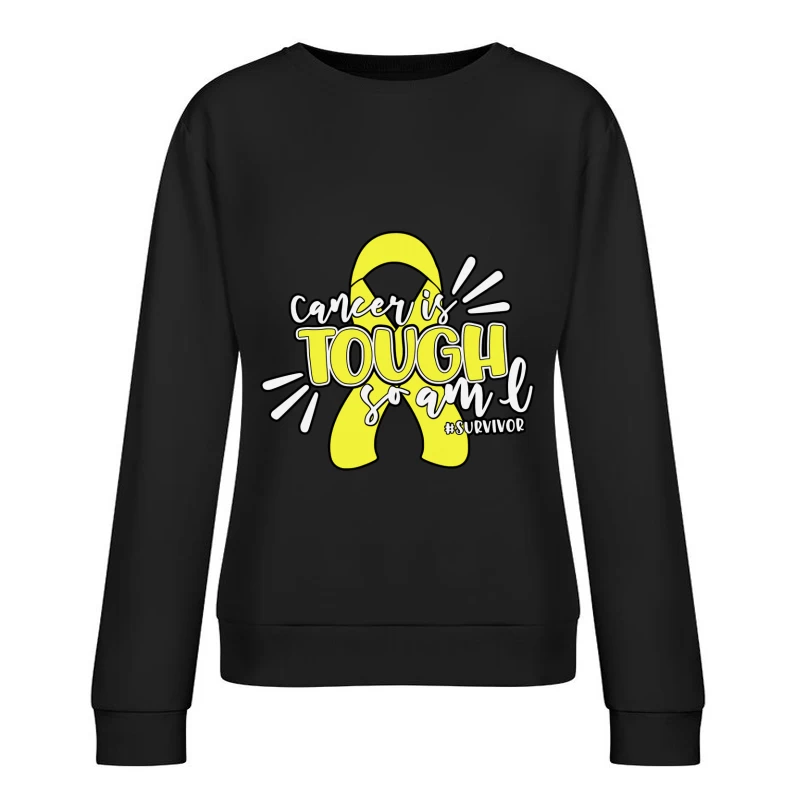 Krebsüberlebender Gelbes Band Damen Pullover Sweatshirt