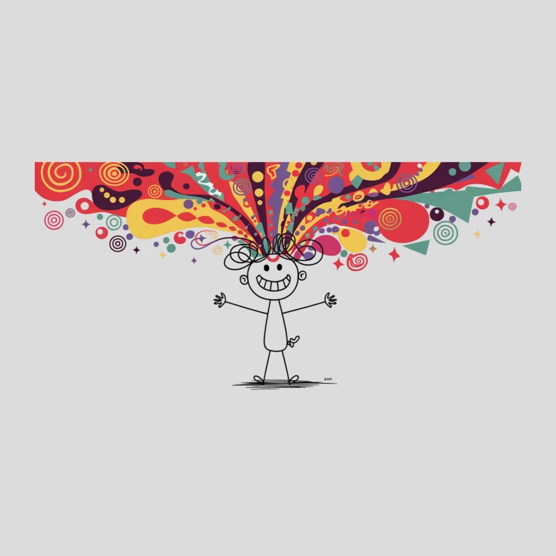 Joyful Explosion of Colorful Imagination Baseball Cap