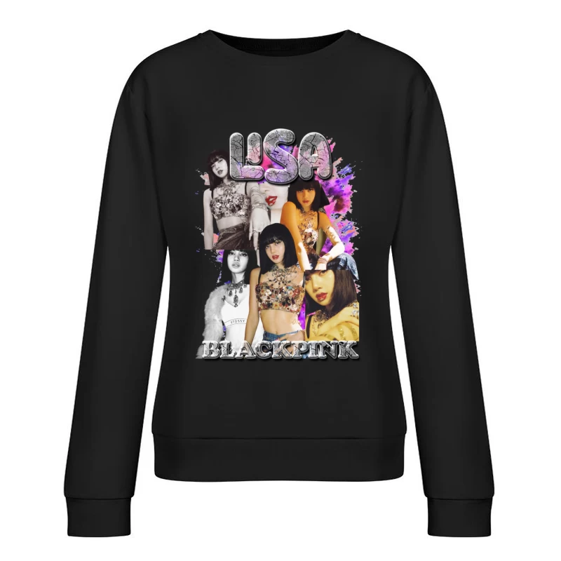Lisa from BLACKPINK Collage Female Pullover Sweatshirt