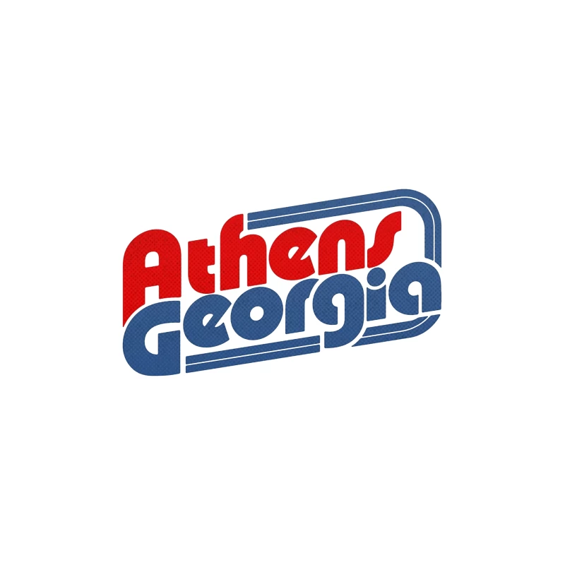 Retro Typography Design for Athens, Georgia Desk Mat