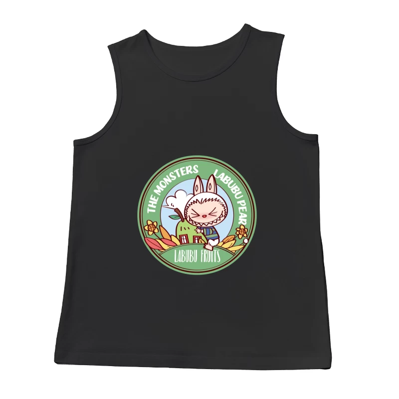 Lustiges Labubu-Früchtedesign Herren Tanktops