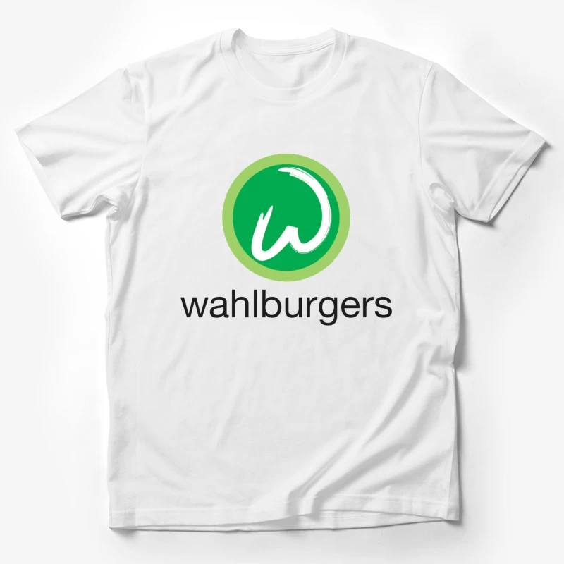 Wahlburgers Restaurant Chain Green Circle Logo Design Male T-Shirt