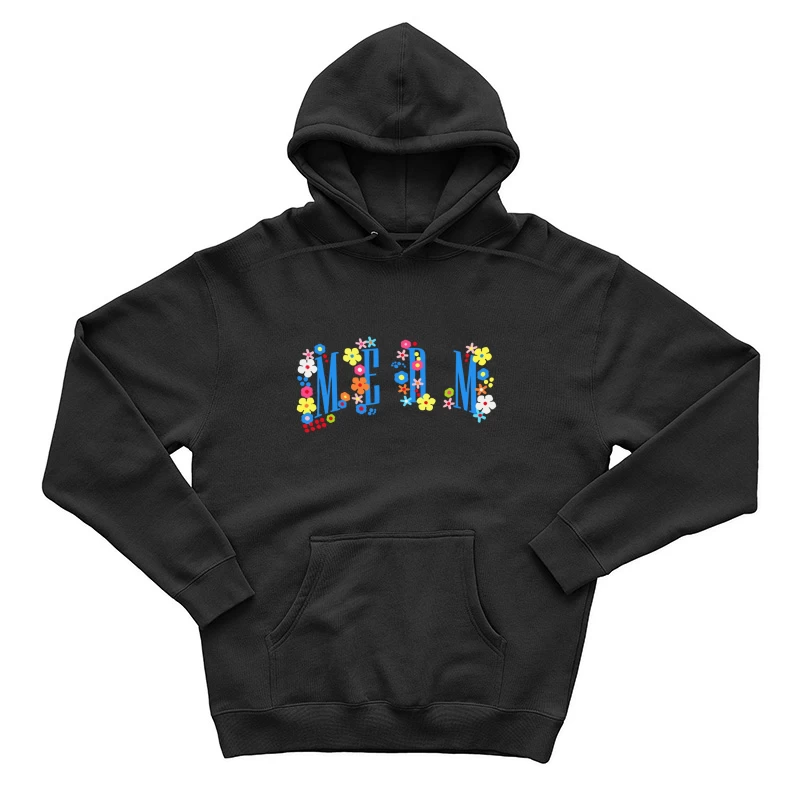 Blumiges typografisches Design mit dem Wort Herren Pullover Hoodie