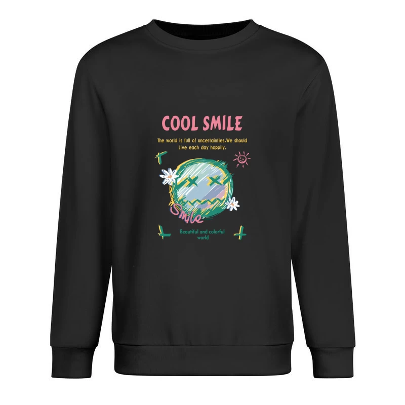 Buntes Lächeln im unsicheren Leben Herren Pullover Sweatshirt
