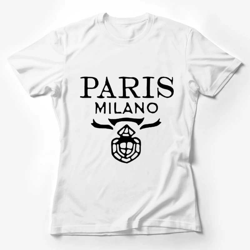 Paris Milano Mode Logo Damen T-Shirt