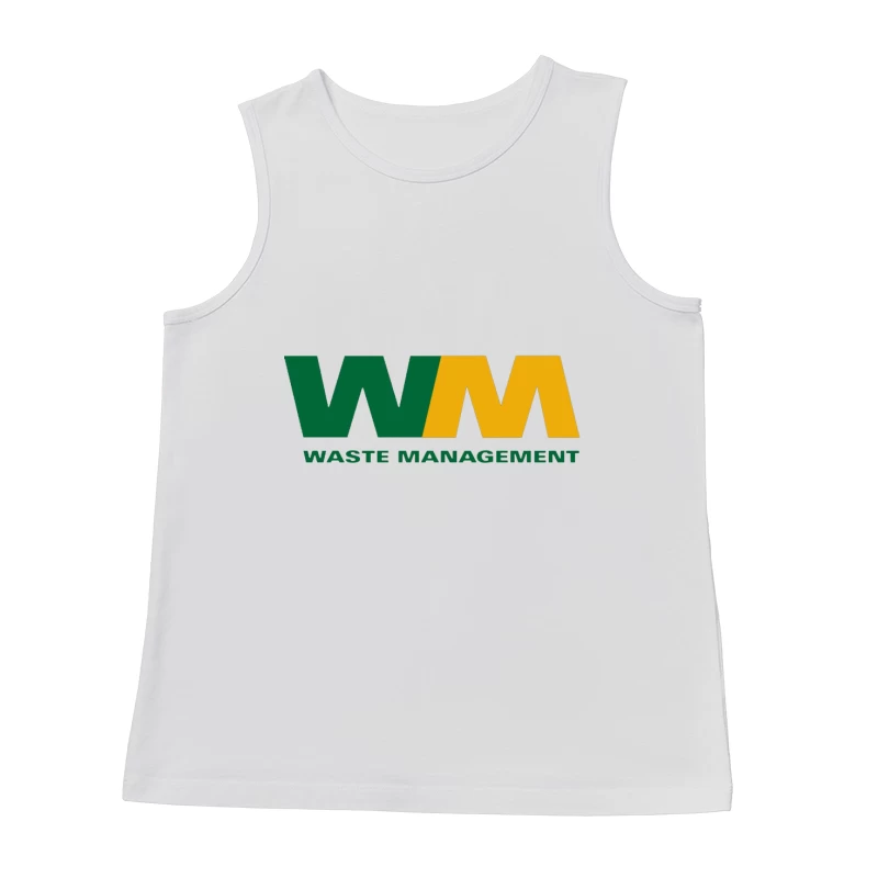 Waste Management (WM) Corporate Logo in Green and Yellow Male Tank Top