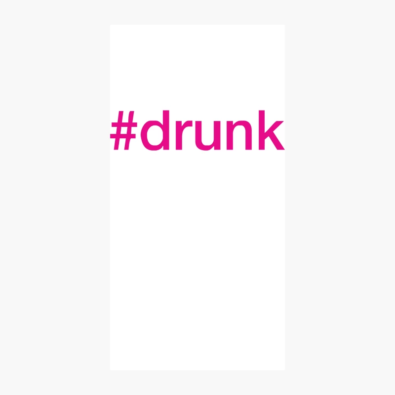 #drunk Hashtag Neon Pink iPhone Case