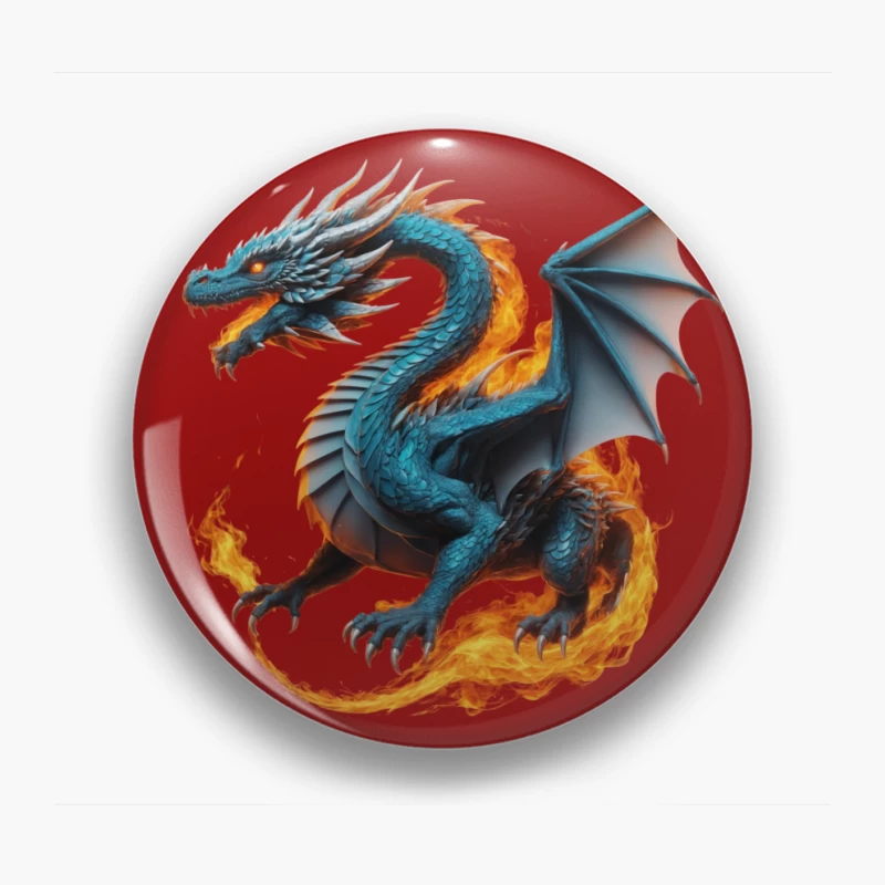 Mythical Fire-Breathing Dragon Pin