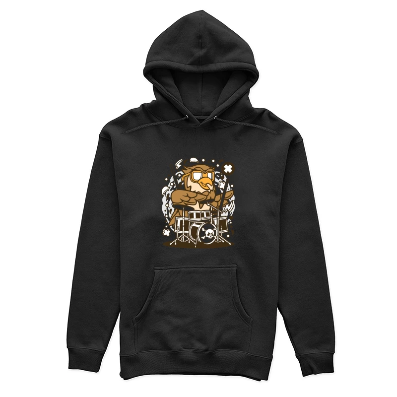 Hibou batteur rockeur Femme Sweat à capuche