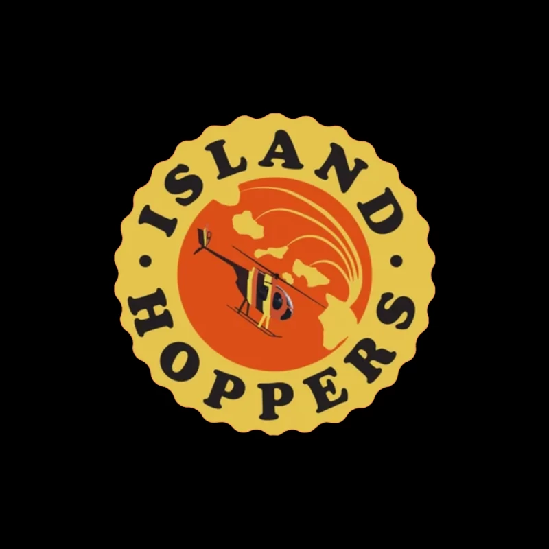 Island Hoppers Retro Throw Pillow