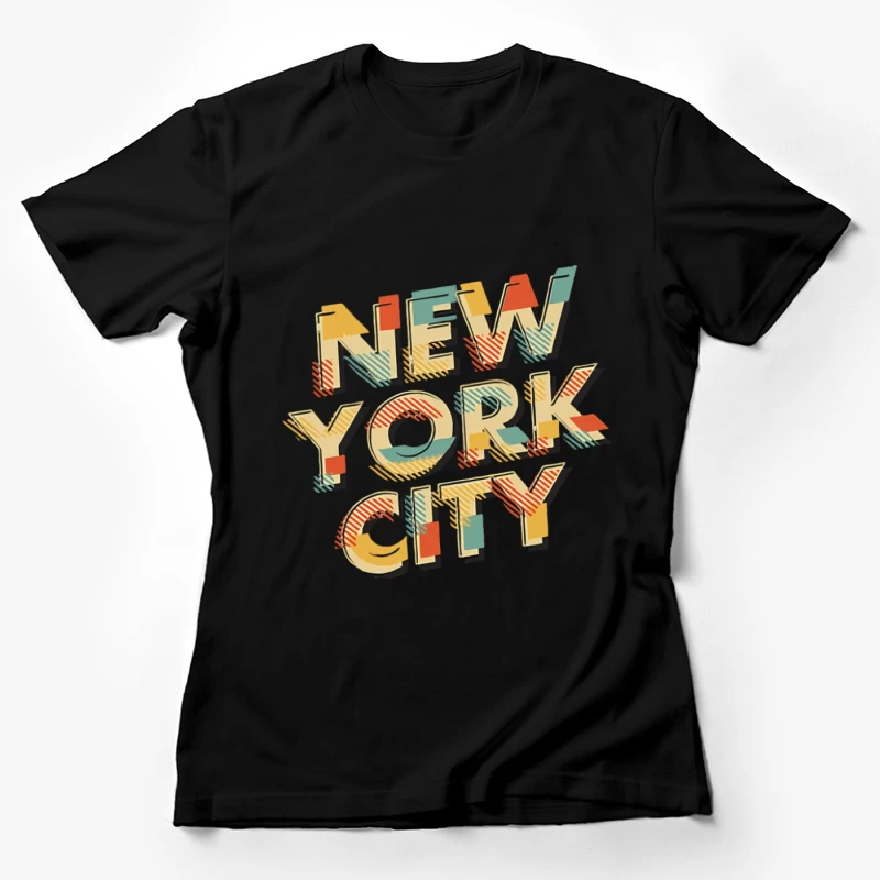 Retro New York City Text Damen T-Shirt
