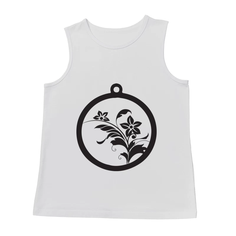 Ornement floral circulaire Homme Débardeur