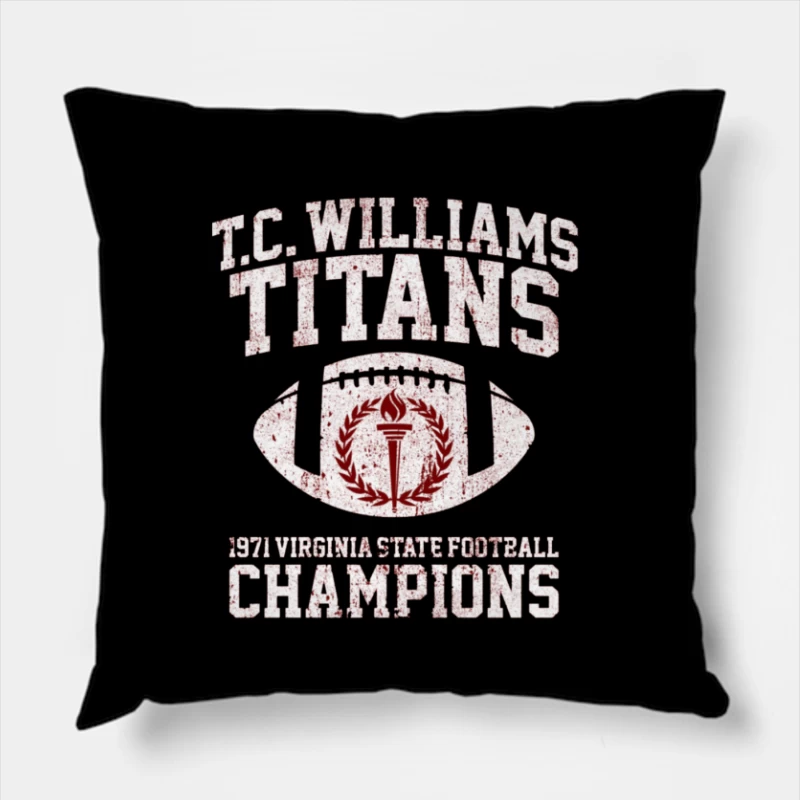 T.C. Williams Titans 1971 Football Throw Pillow