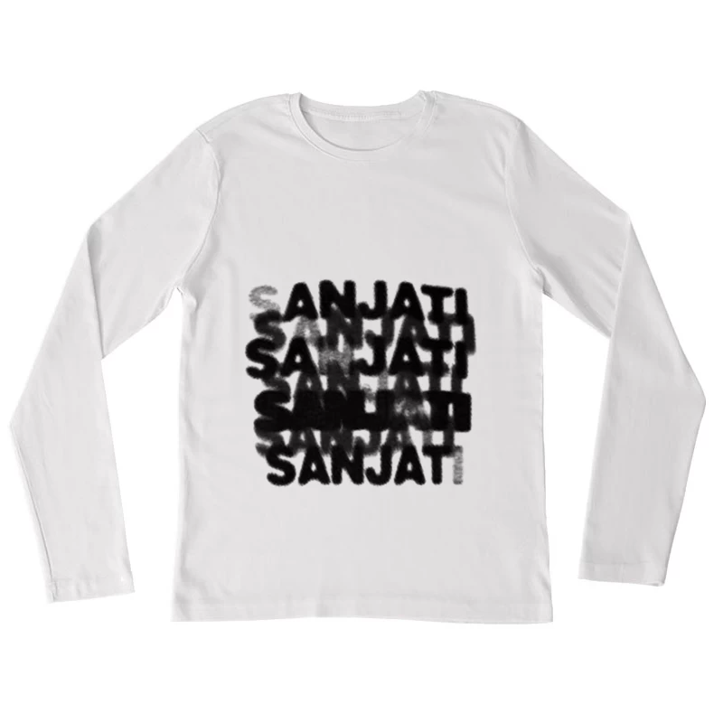Abstrakte Schriftkunst Damen Langarm T-Shirt