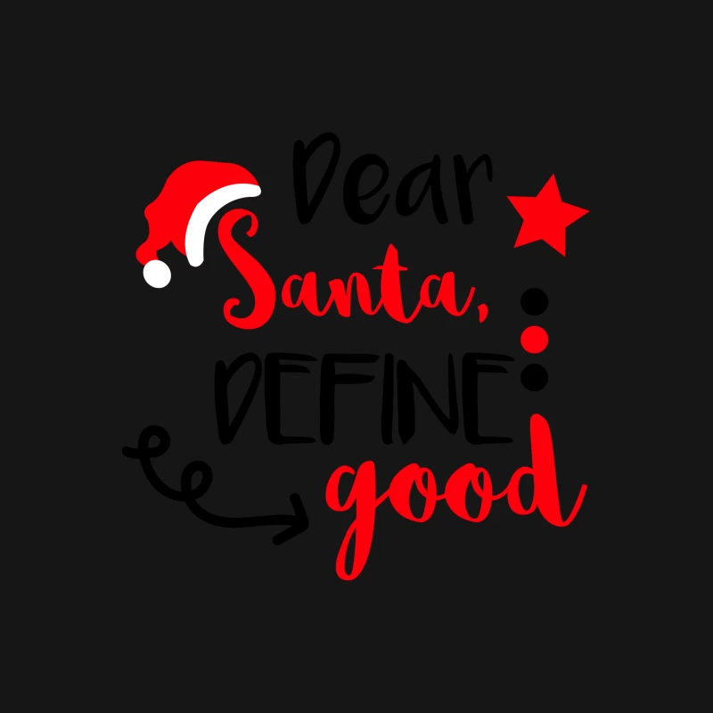 Chapeau de Noël, texte rouge, demande amusante Femme T-Shirt