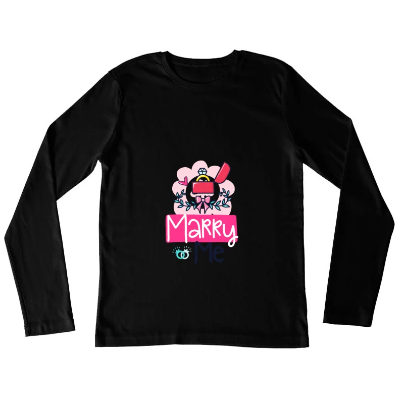 Demande en Mariage Romantique Femme Manches Longues T-Shirt