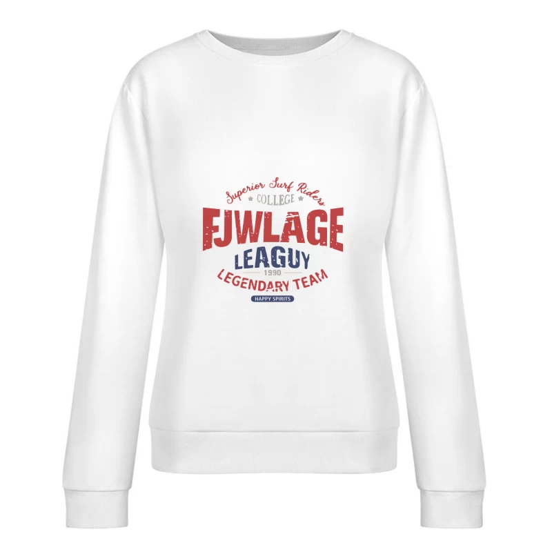 Legendäres College-Surfteam Damen Pullover Sweatshirt
