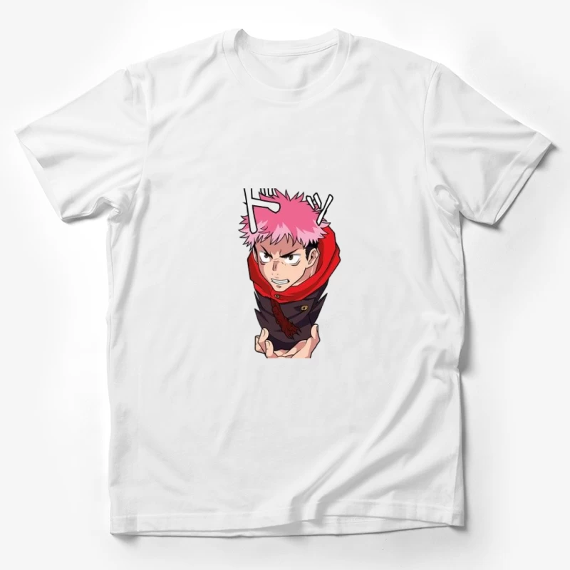 Anime-Charakter mit rosa Haaren Herren T-Shirt