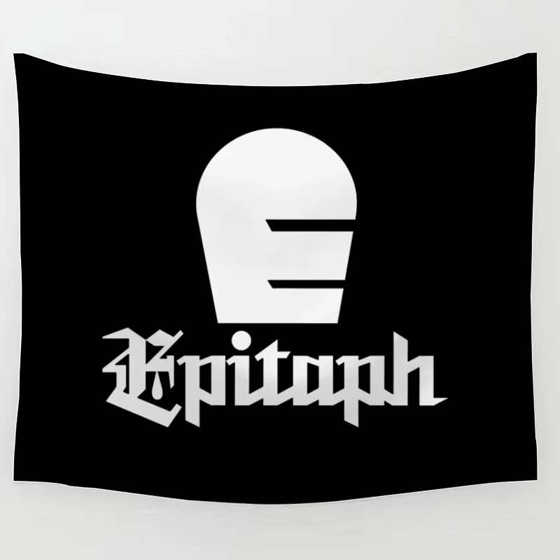 Minimalist Epitaph Records Logo Outline Tapestry