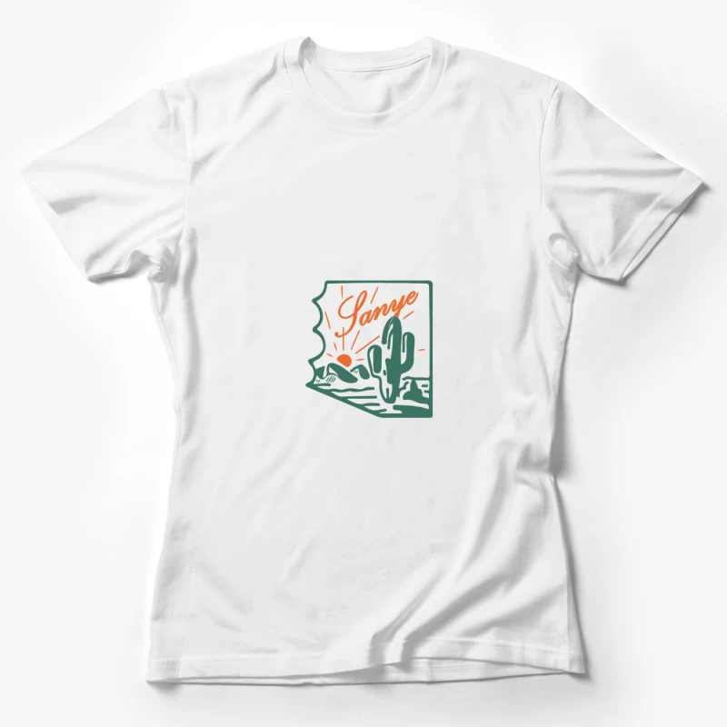 Wüstenlandschaft mit Kaktus Damen T-Shirt