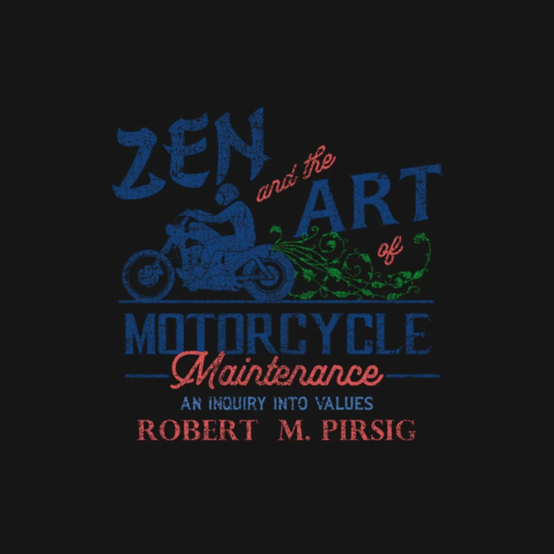Vintage Book Cover: Zen and the Art of Motorcycle Maintenance by Robert M. Pirsig Female Long Sleeve T-Shirt