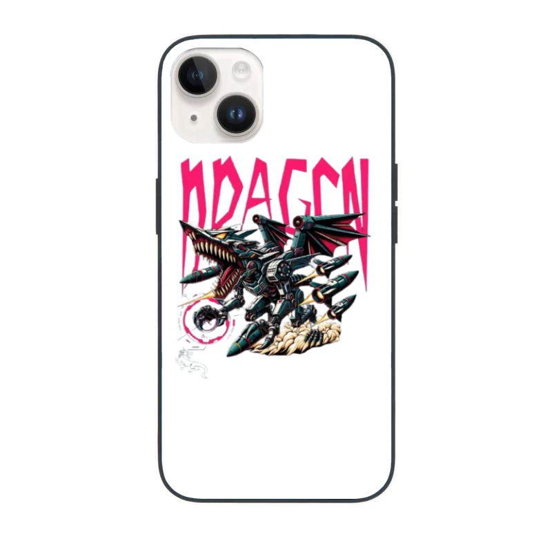 Mechanical Dragon Robot in Graffiti Art Style iPhone Case