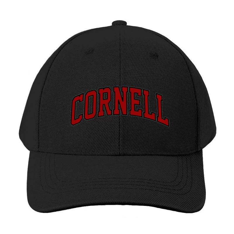 Cornell University Red Arched Text Logo Baseball Cap