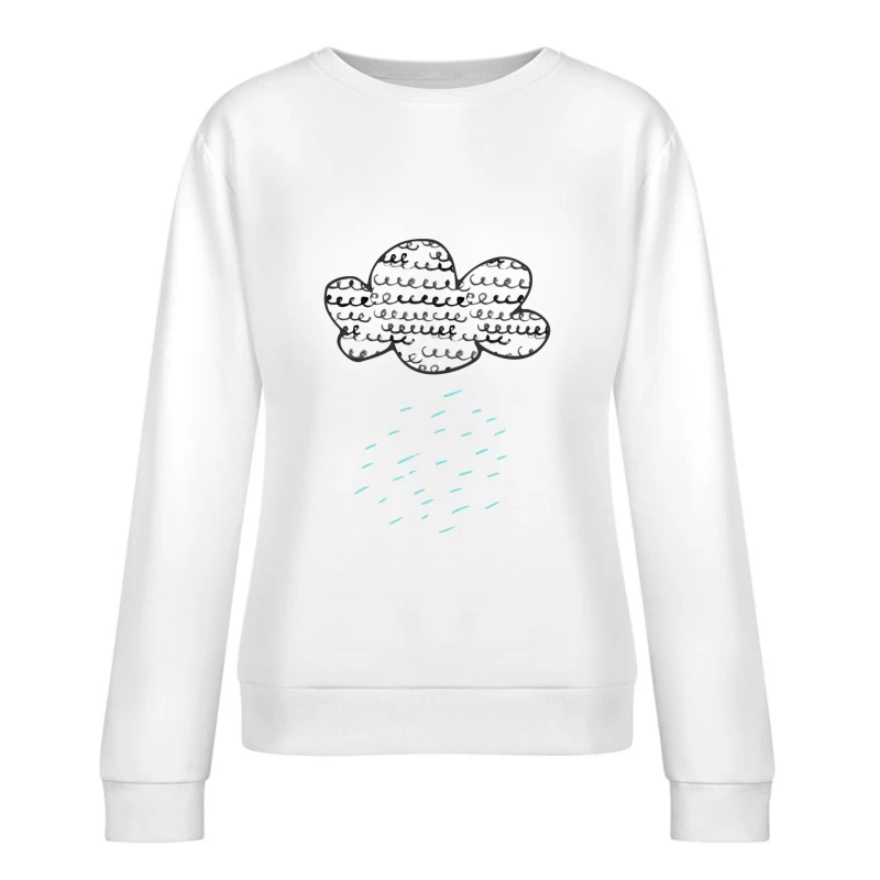 Nuage de pluie avec texture Femme Sweat-shirt à enfiler