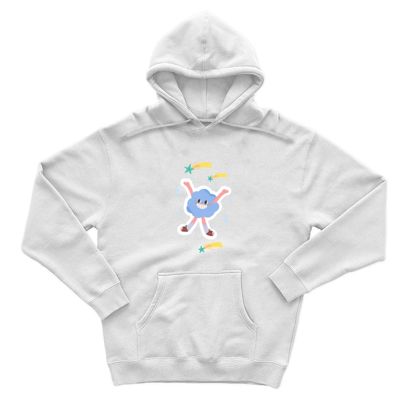Springende Wolke mit Sternen Herren Pullover Hoodie