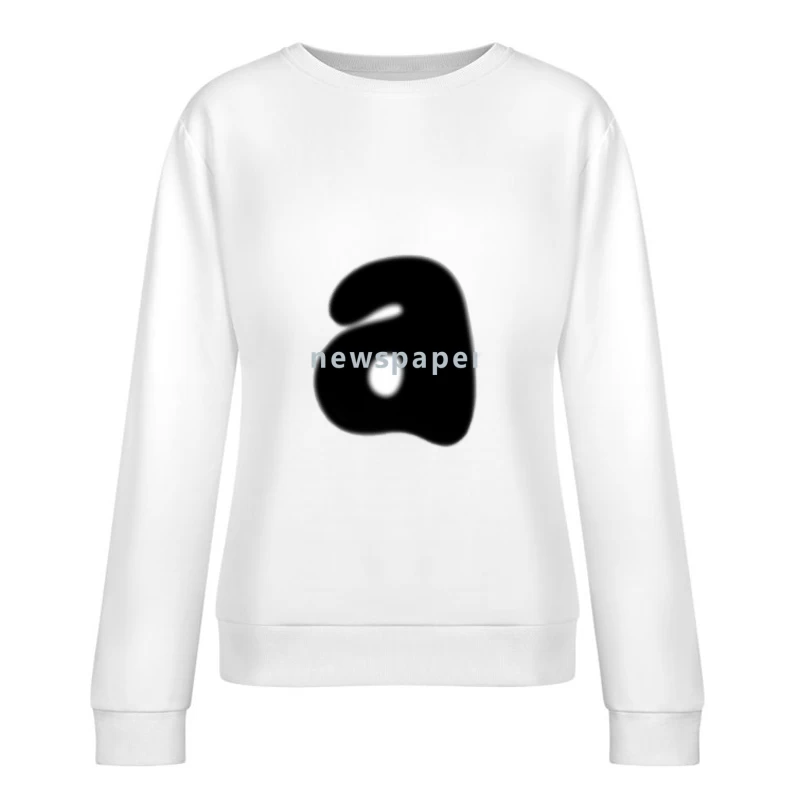 Abstrakter Buchstabe mit Schriftzug Damen Pullover Sweatshirt