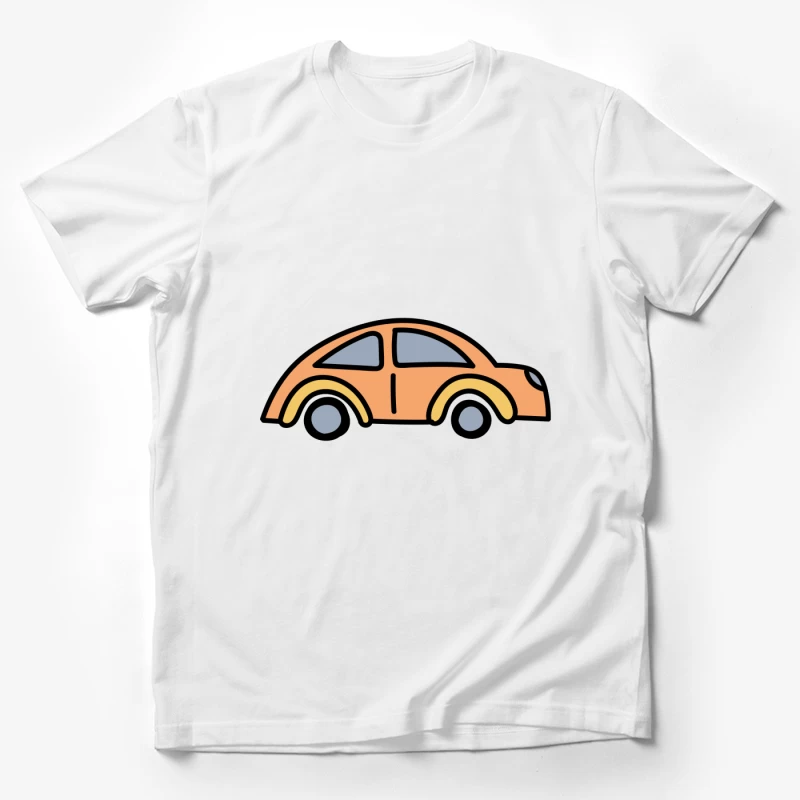 Dessiné à la main voiture orange Homme T-Shirt