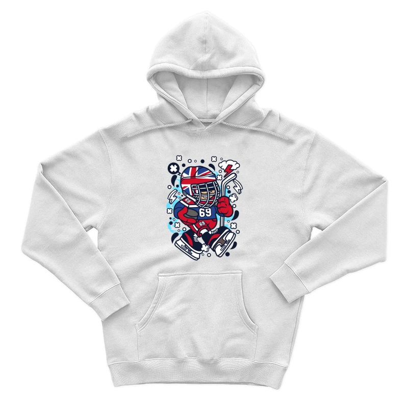 Hockey britannique avec mascotte énergique Homme Sweat à capuche