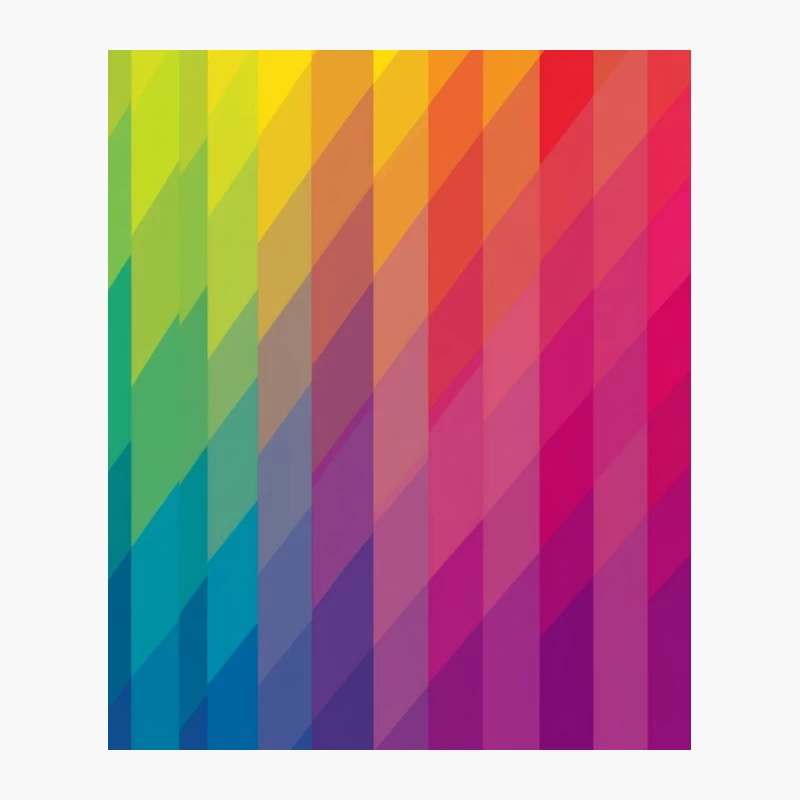 Vibrant Rainbow Geometric Abstract Pattern Cotton Tote Bag