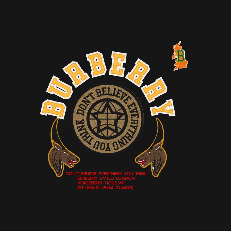 Burberry Grafikdesign mit Stierköpfen Herren T-Shirt