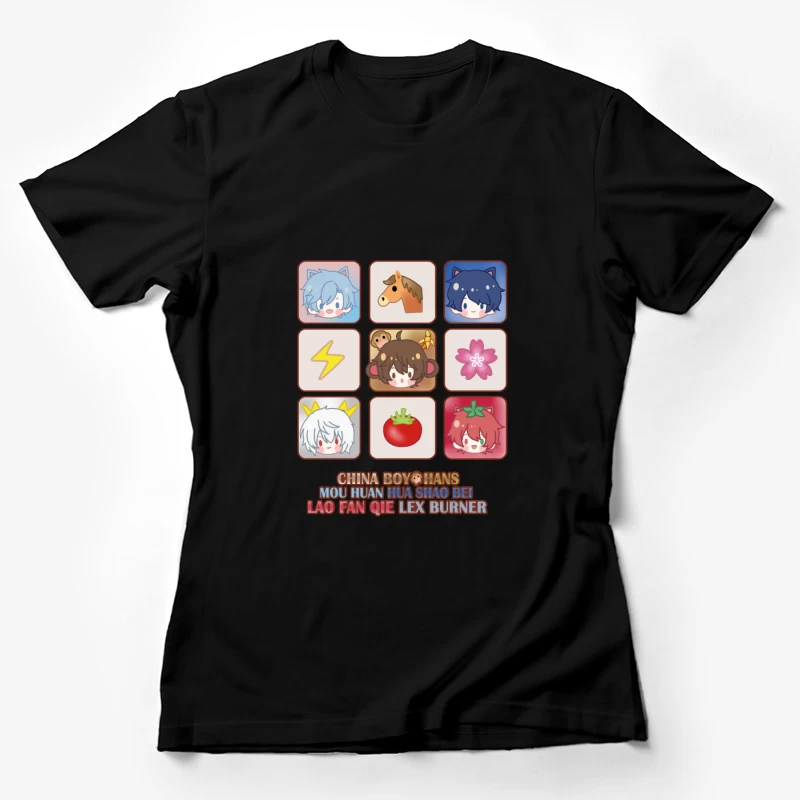 Niedliche Avatare und Symbole Damen T-Shirt