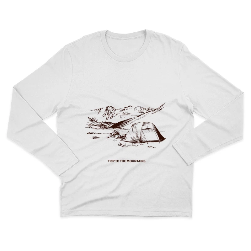 Camping in den Bergen Herren Langarm T-Shirt