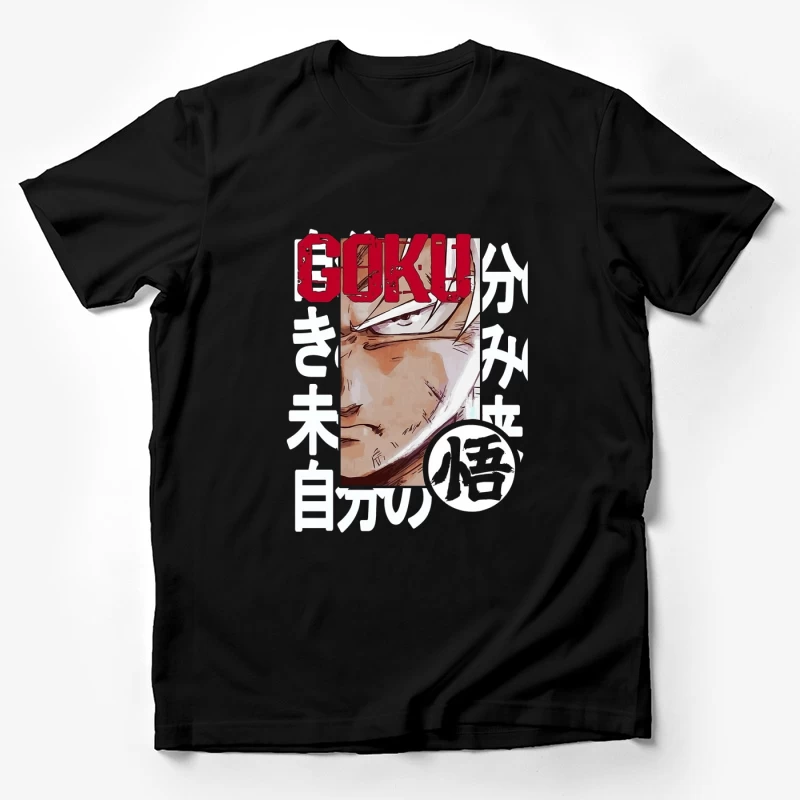 Goku Anime-Design mit Schriftzeichen Herren T-Shirt