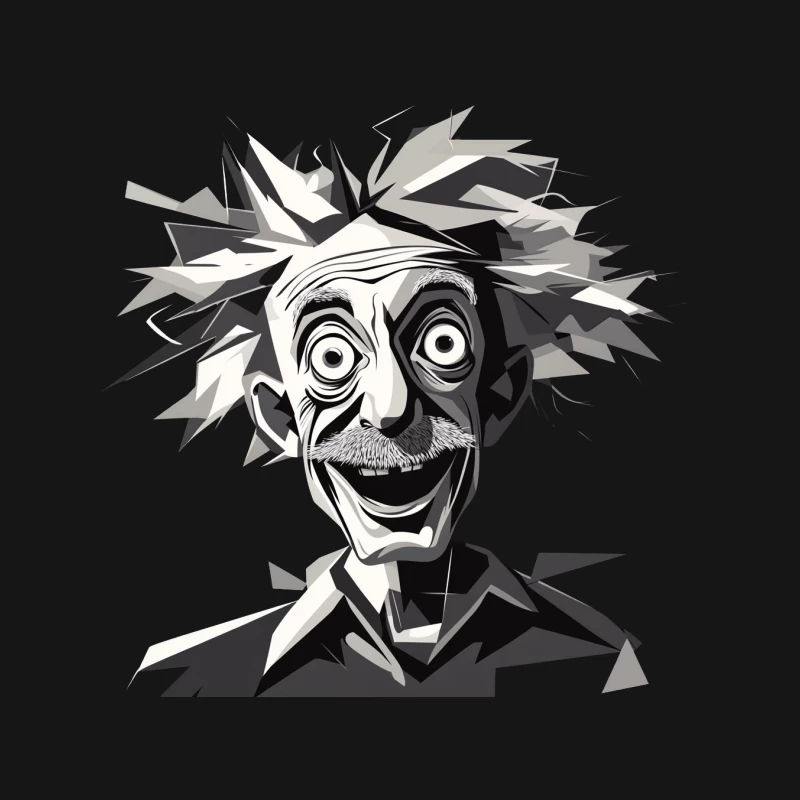 Funny portrait of Albert Einstein Mouse Pad