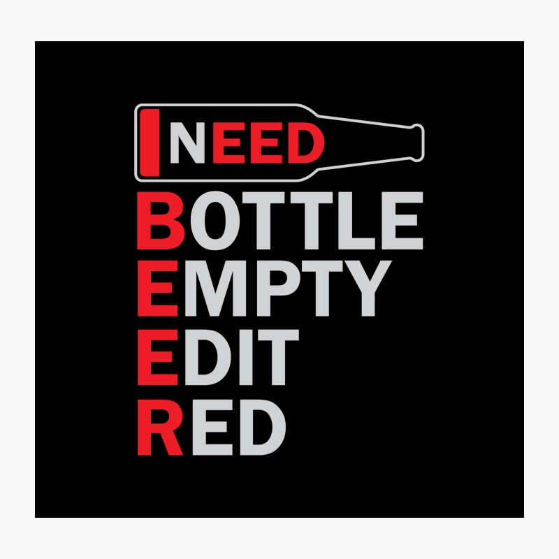 Need Beer Bottle Empty Throw Pillow