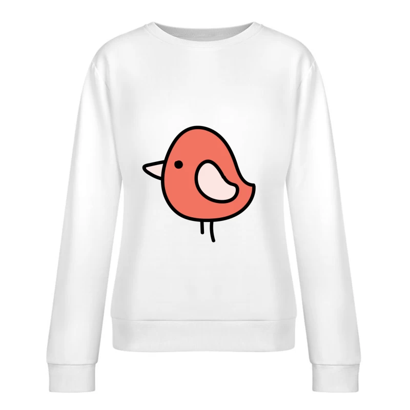 Illustration mignonne d'un oiseau coloré Femme Sweat-shirt à enfiler