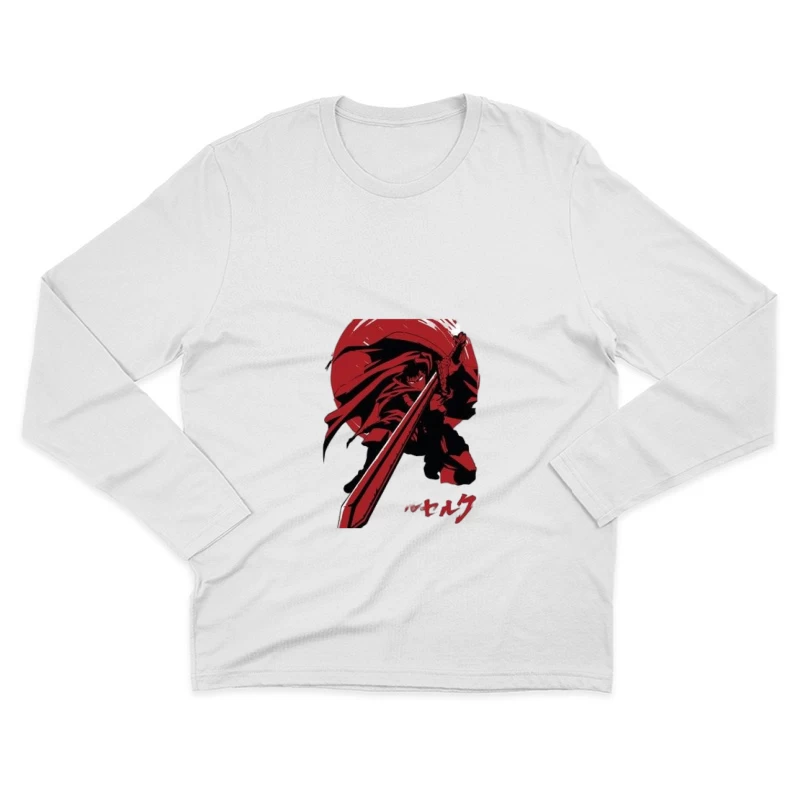 Schwertkämpfer in rotem Umhang Herren Langarm T-Shirt