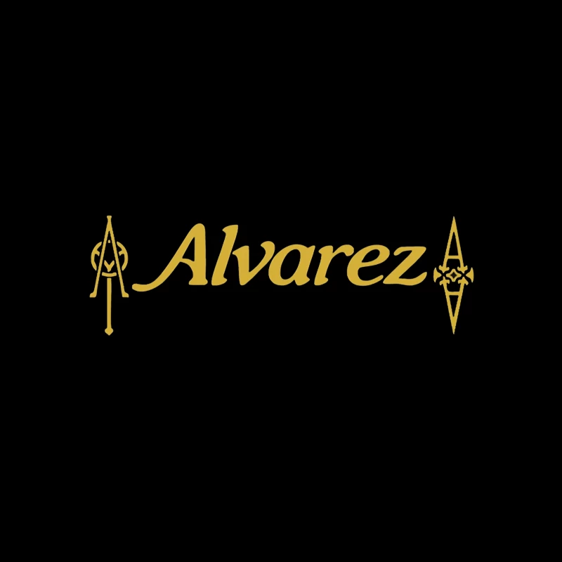 Alvarez Guitar Company Gold Logo Design Travel Mug