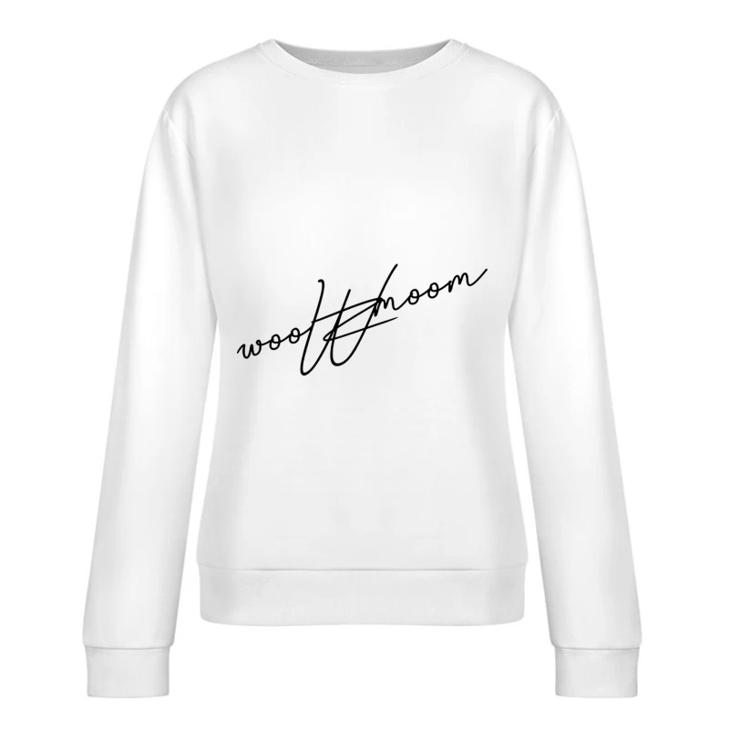 Wolkenmond-Design mit Schriftzug Damen Pullover Sweatshirt