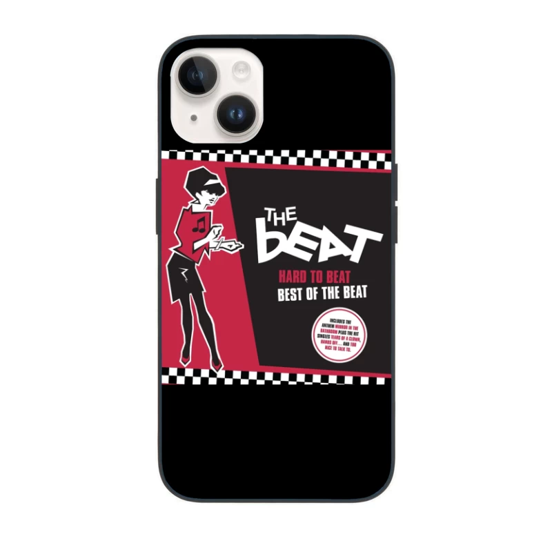 "Hard to Beat: Best of The Beat" Ska Music Album Cover with Red and Black Design iPhone Case