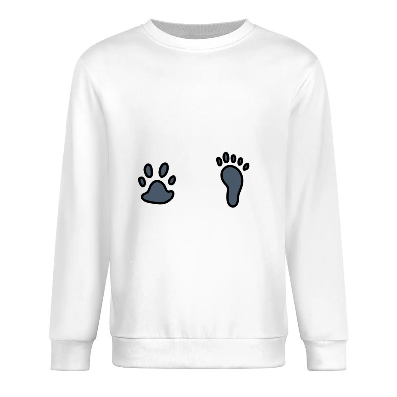 Empreintes de patte et de pied stylisées Homme Sweat-shirt à enfiler