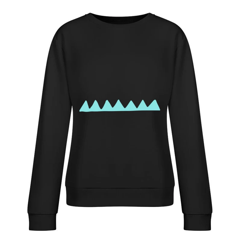 Silhouette de Montagne Turquoise Femme Sweat-shirt à enfiler