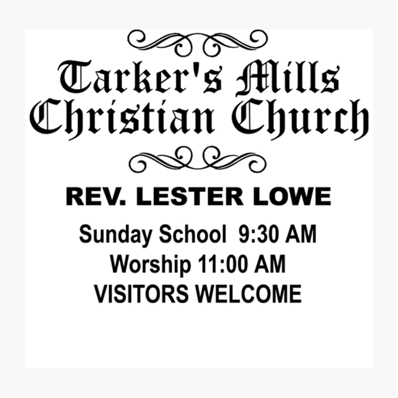 Tarker_s Mills Christian Church Throw Pillow
