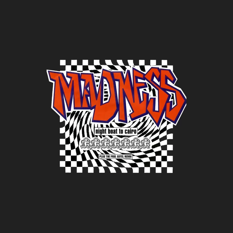 Madness - Night Boat to Cairo Album Cover with Checkerboard Design Bucket Hat