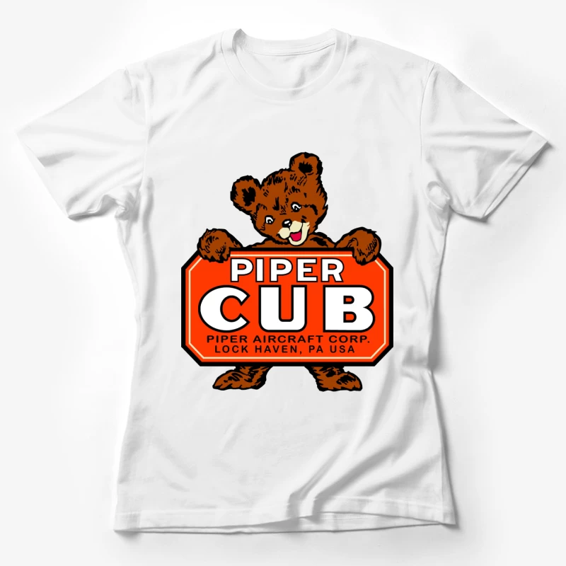 WWII Vintage Piper Cub Female T-Shirt