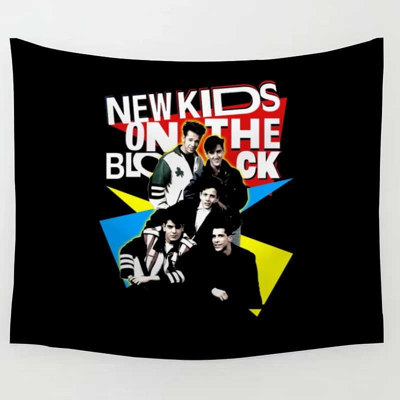 New Kids On The Block Retro Album Art Design Tapestry